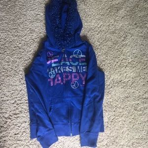 Blue Justice sparkly zip up
